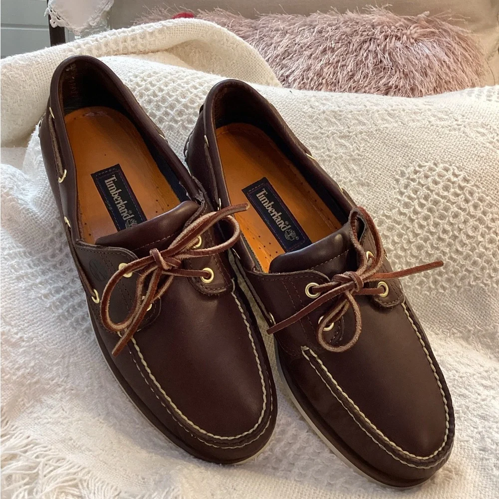 Timberland Brown Leather Boat Shoes